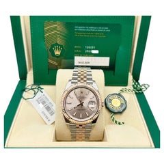 Rolex Datejust 41 del 2025, modello 126331, quadrante Sundust, acciaio e oro rosa 18 carati, bracciale Jubilee, scatola e documenti