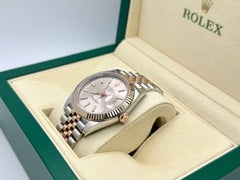 Rolex Datejust 41 del 2025, modello 126331, quadrante Sundust, acciaio e oro rosa 18 carati, bracciale Jubilee, scatola e documenti