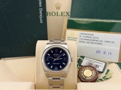 Rolex Air King 114200 34mm Blue Dial Stainless Steel Box Paper