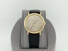 Vintage Patek Philippe Calatrava 3440 34mm Silver Dial 18k Yellow Gold