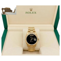 Rolex Day Date President 18038 36mm Custom Black Onyx Dial 18K Yellow Gold