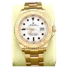2005 Rolex Yacht Master 16628 40mm White Dial 18k Yellow Gold Box Paper