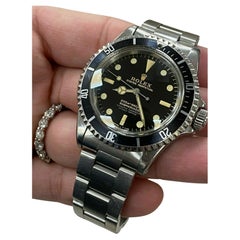 Retro Rolex Submariner 5512 Stainless Steel Black Dial 1964 Glossy Gilt Dial