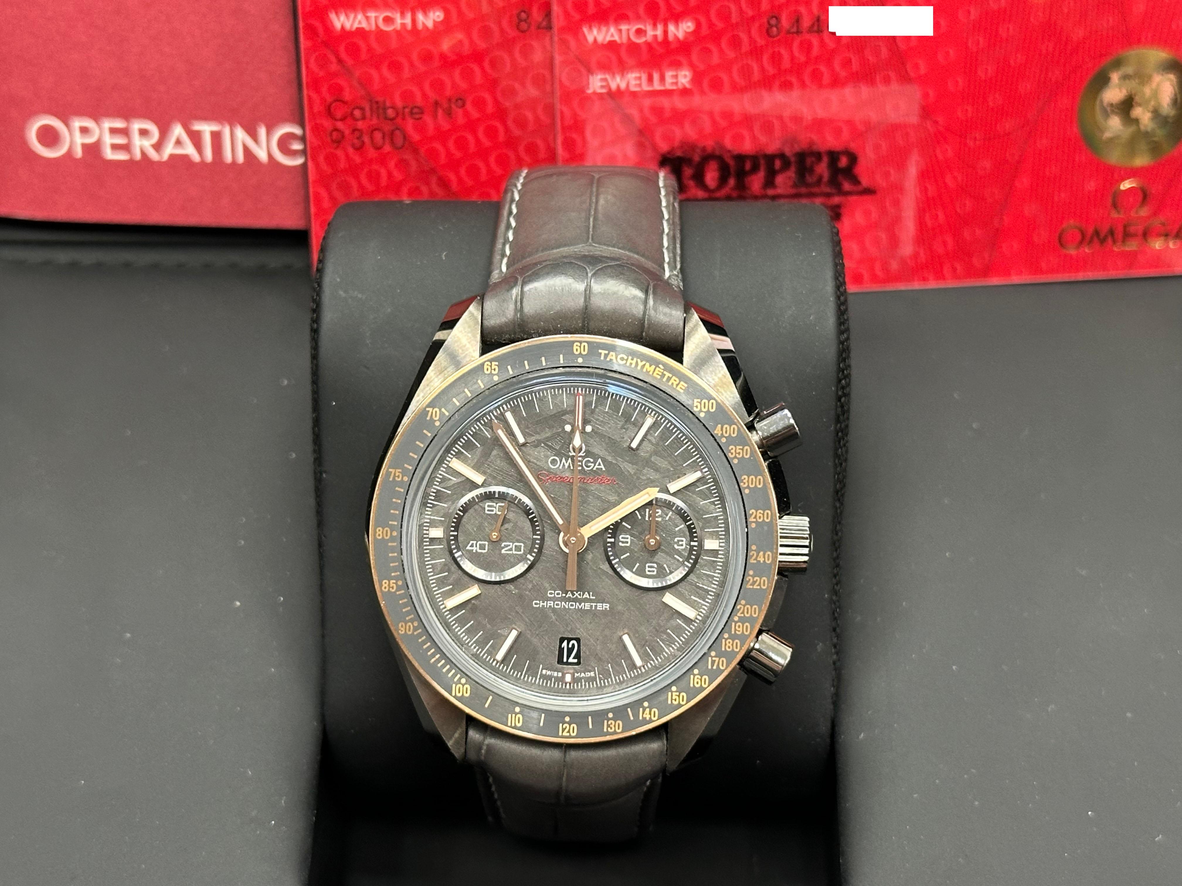 Omega Speedmaster Dark Side of the Moon Meteorite 311.63.44.51.99.001 Box Papier im Angebot 6