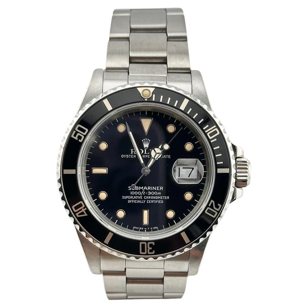 Rolex Submariner 168000 Quadrante Nero Acciaio Inox in vendita