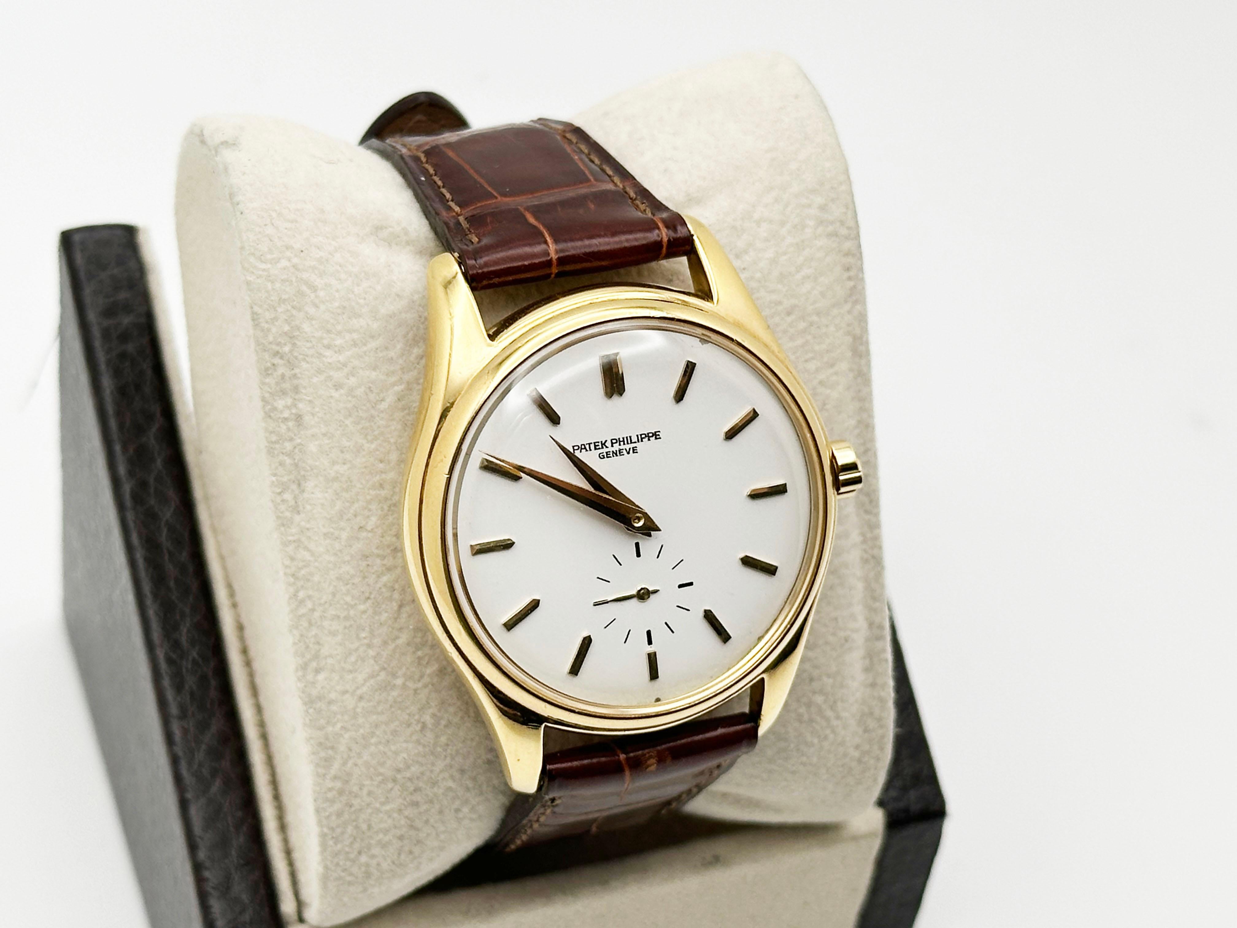 De los hombres Patek Philippe Calatrava 2526J Automático Oro Amarillo 18K RARO en venta