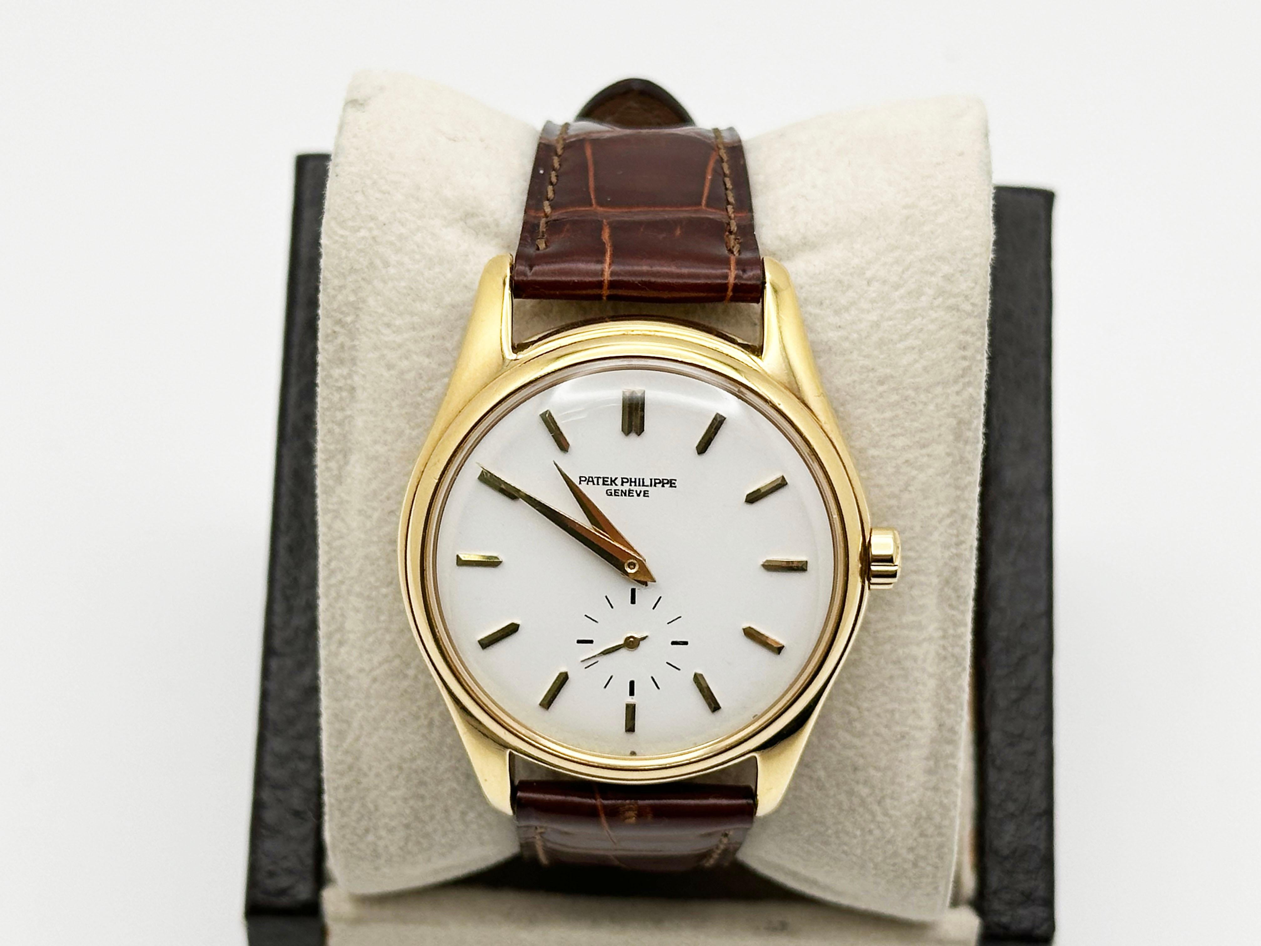 Patek Philippe Calatrava 2526J Automático Oro Amarillo 18K RARO en Excelente estado para la venta en San Diego, CA
