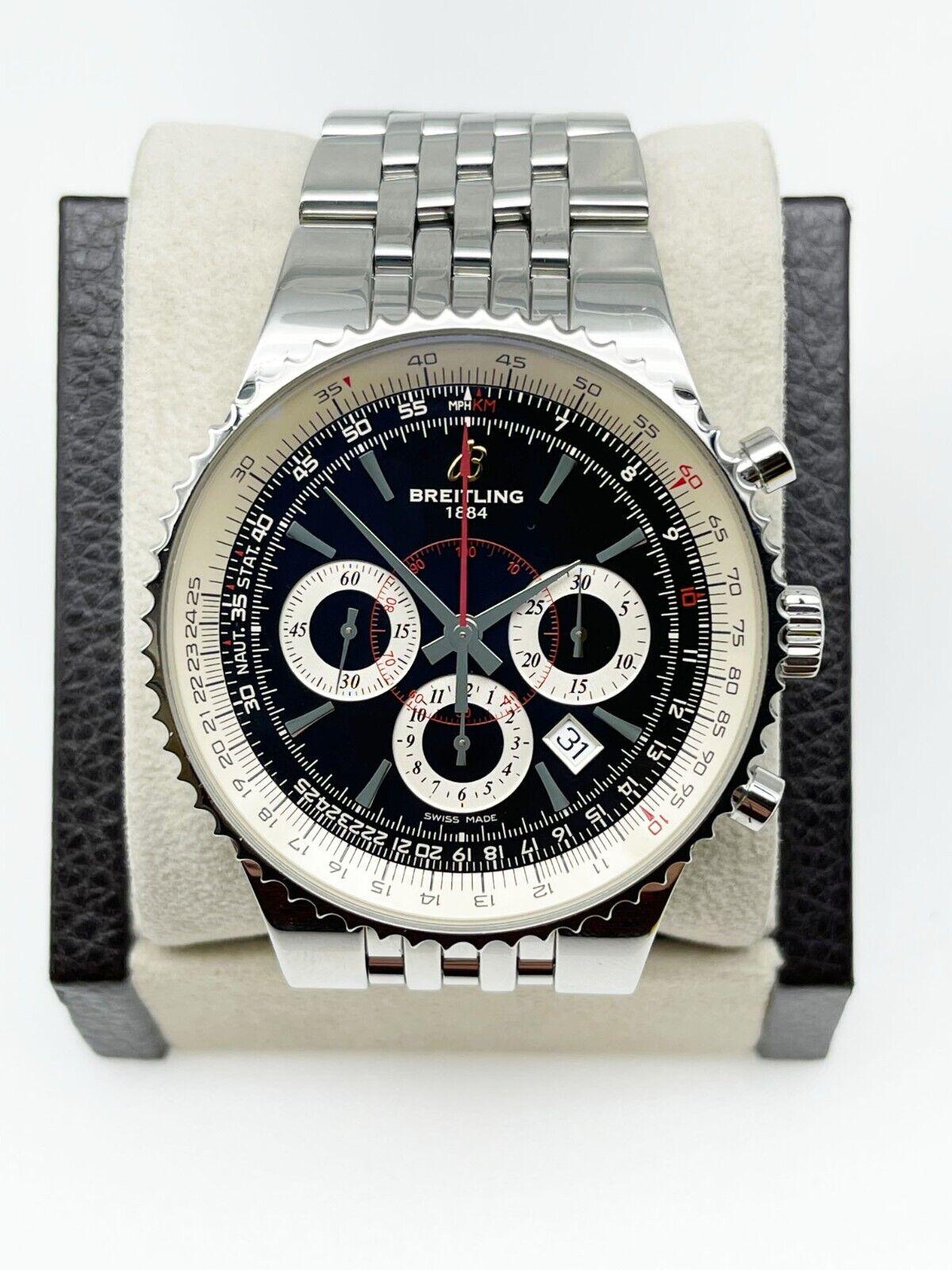 Breitling Montbrillant A23351 Esfera Negra Papel Acero Inoxidable 47mm