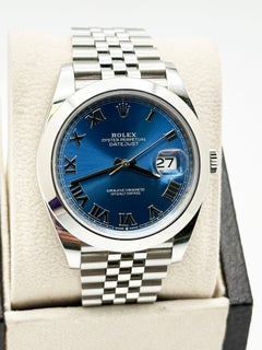 2024 Rolex Datejust 41 Blue Dial 126300 Stainless Steel Jubilee Band Box Paper