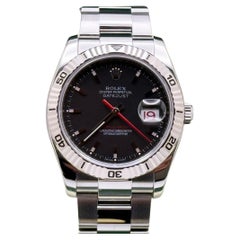 Rolex Datejust Turn-O-Graph 116264 36mm Black Dial Stainless Steel Box Paper