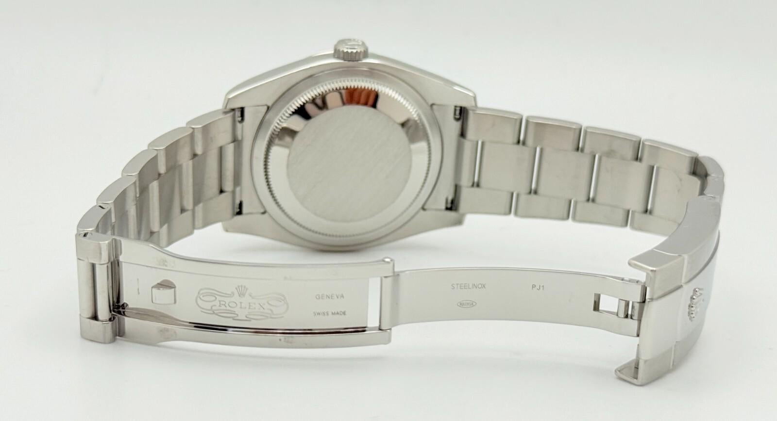 Rolex Datejust Turn-O-Graph 116264 36 mm Quadrante nero Acciaio inossidabile Scatola di carta in vendita 5