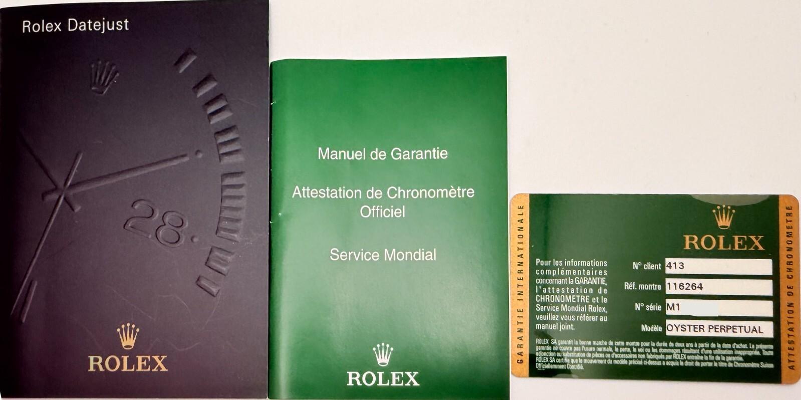 Rolex Datejust Turn-O-Graph 116264 36 mm Quadrante nero Acciaio inossidabile Scatola di carta in vendita 3