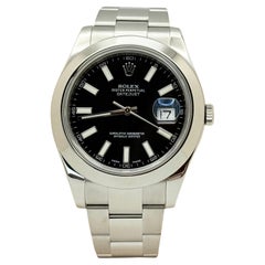 Rolex Datejust II 116300 41mm Black Dial Stainless Steel Box Paper 2013