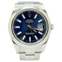 Rolex Datejust II 116300 41mm Cadran bleu Boîte en acier inoxydable
