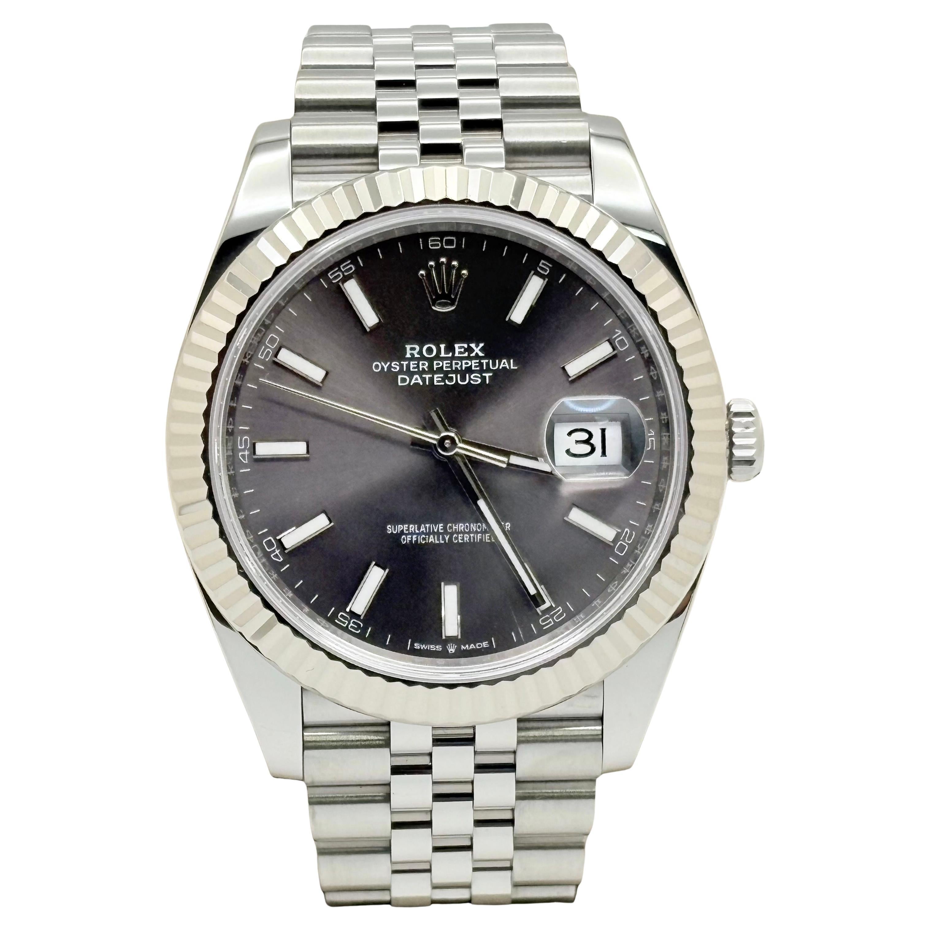 Rolex Datejust 41 126334 Rhodium Zifferblatt Jubilee Edelstahl 18K Gold Lünette
