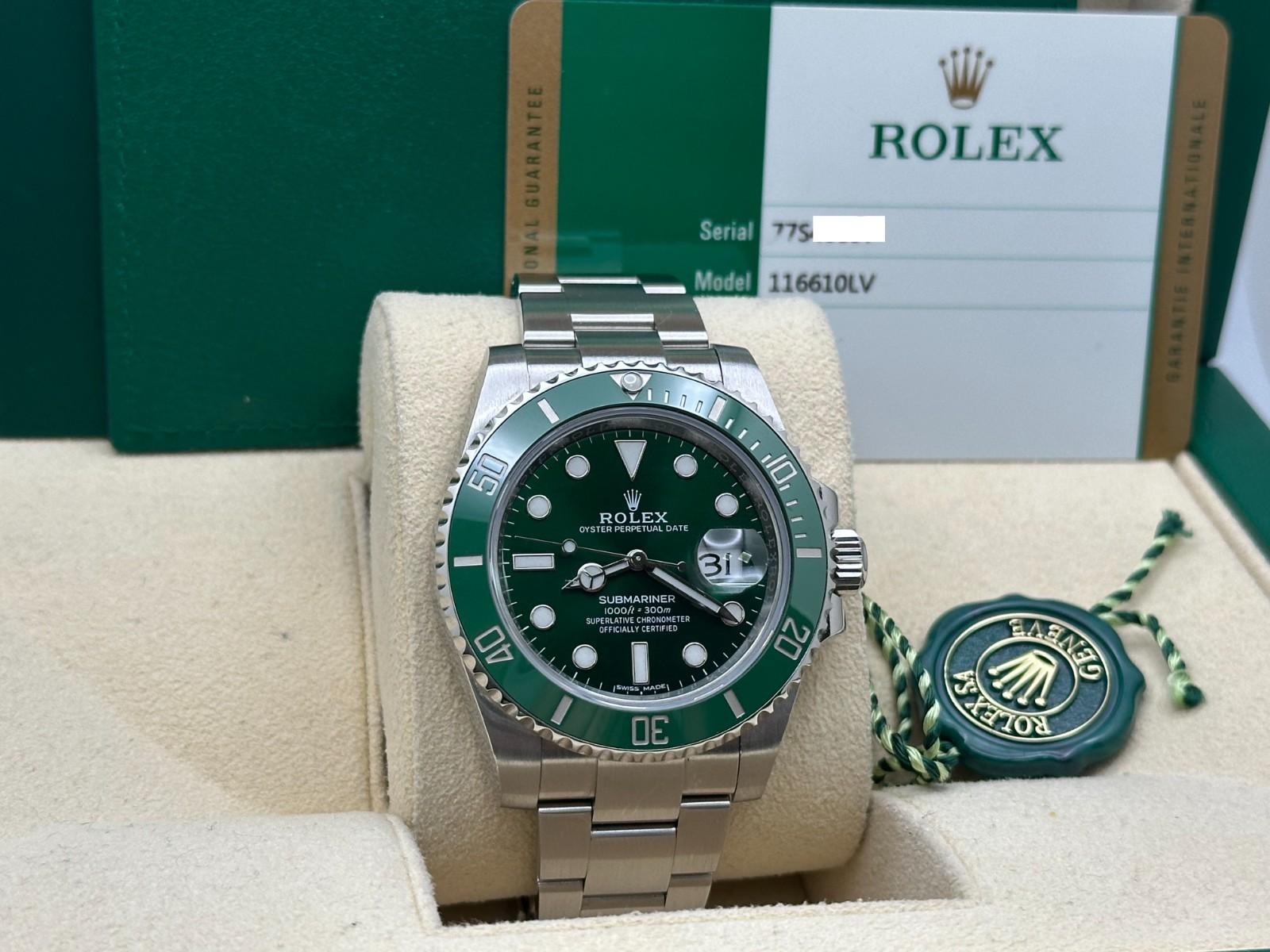 Rolex Submariner HULK 116610LV Greene & Greene & Greene in acciaio inossidabile 40mm in vendita 2