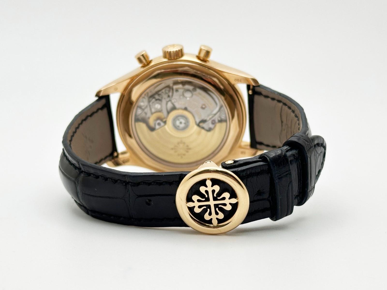 Numéro de style : 5960R-010



Année : 2013

 

Modèle : Patek Philippe Annual Calendar Chronograph

 

Matériau du boîtier : Or rose 18K 

 

Bande : Cuir 

  

Lunette : or rose 18 carats 

  

Cadran : Cadran noir 

 

Visage : Cristal saphir

