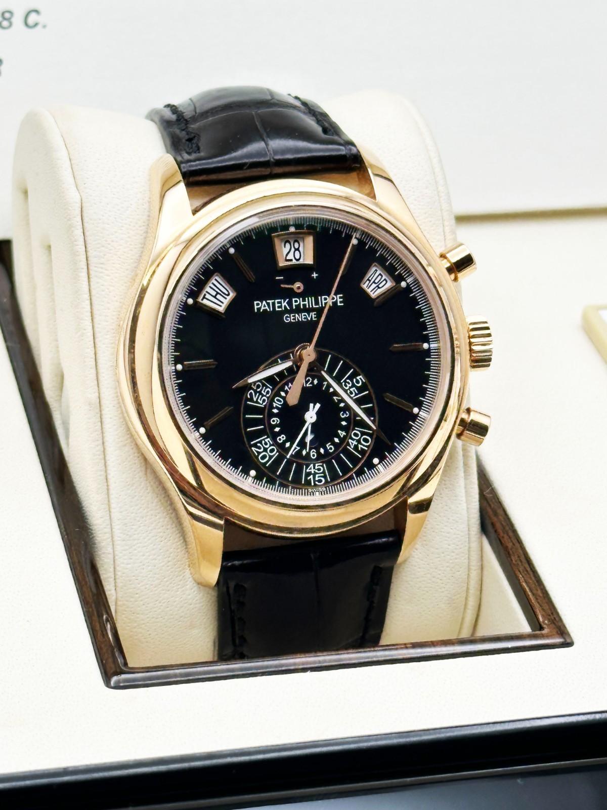 Patek Philippe Chronographe à Calendrier Annuel 5960R-010 Or Rose 18K Boîte Papier en vente 1