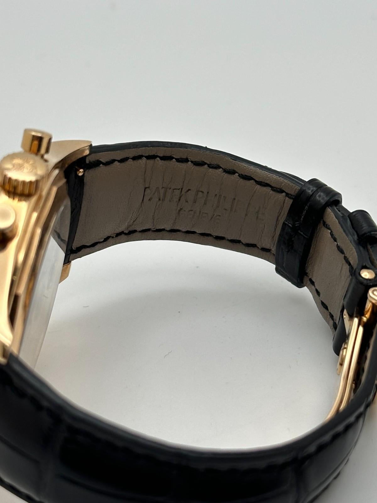 Patek Philippe Chronographe à Calendrier Annuel 5960R-010 Or Rose 18K Boîte Papier en vente 4