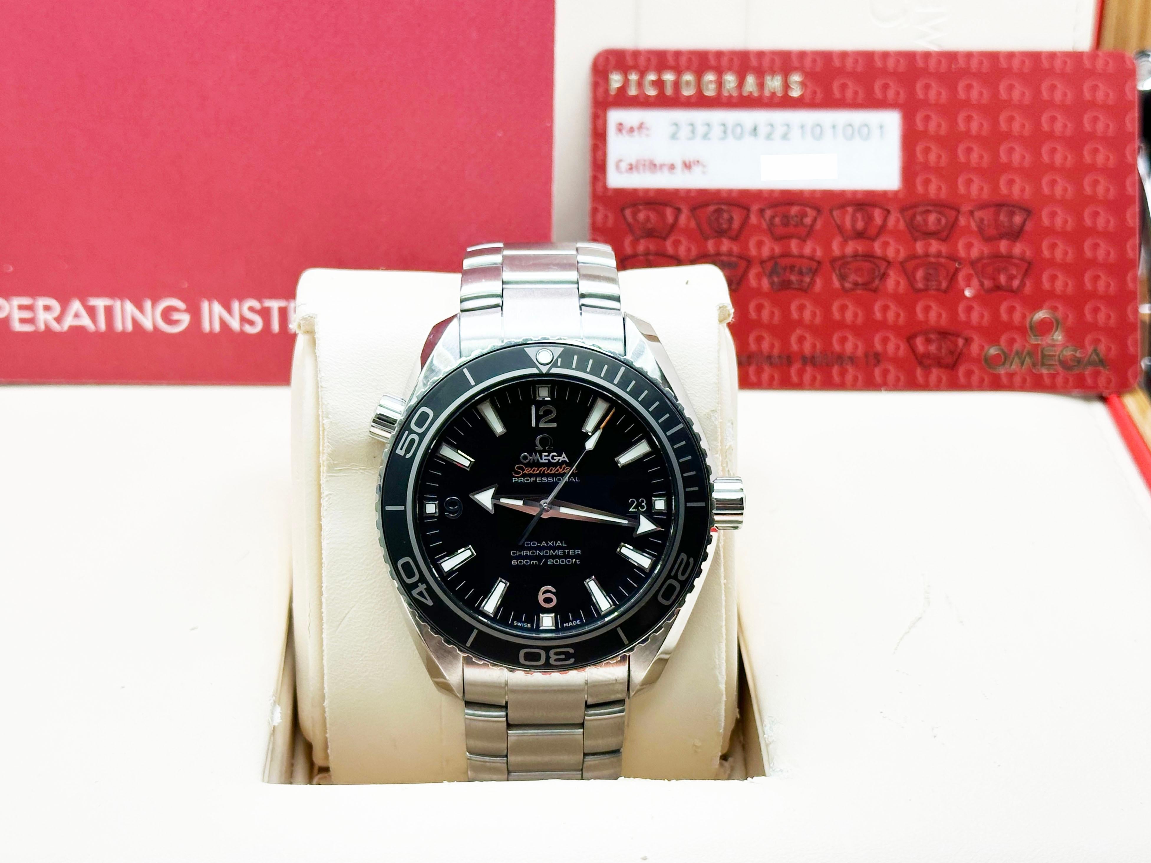 Omega Seamaster Planet Ocean 232.30.42.21.01.001 Scatola di carta in acciaio inossidabile in vendita 5