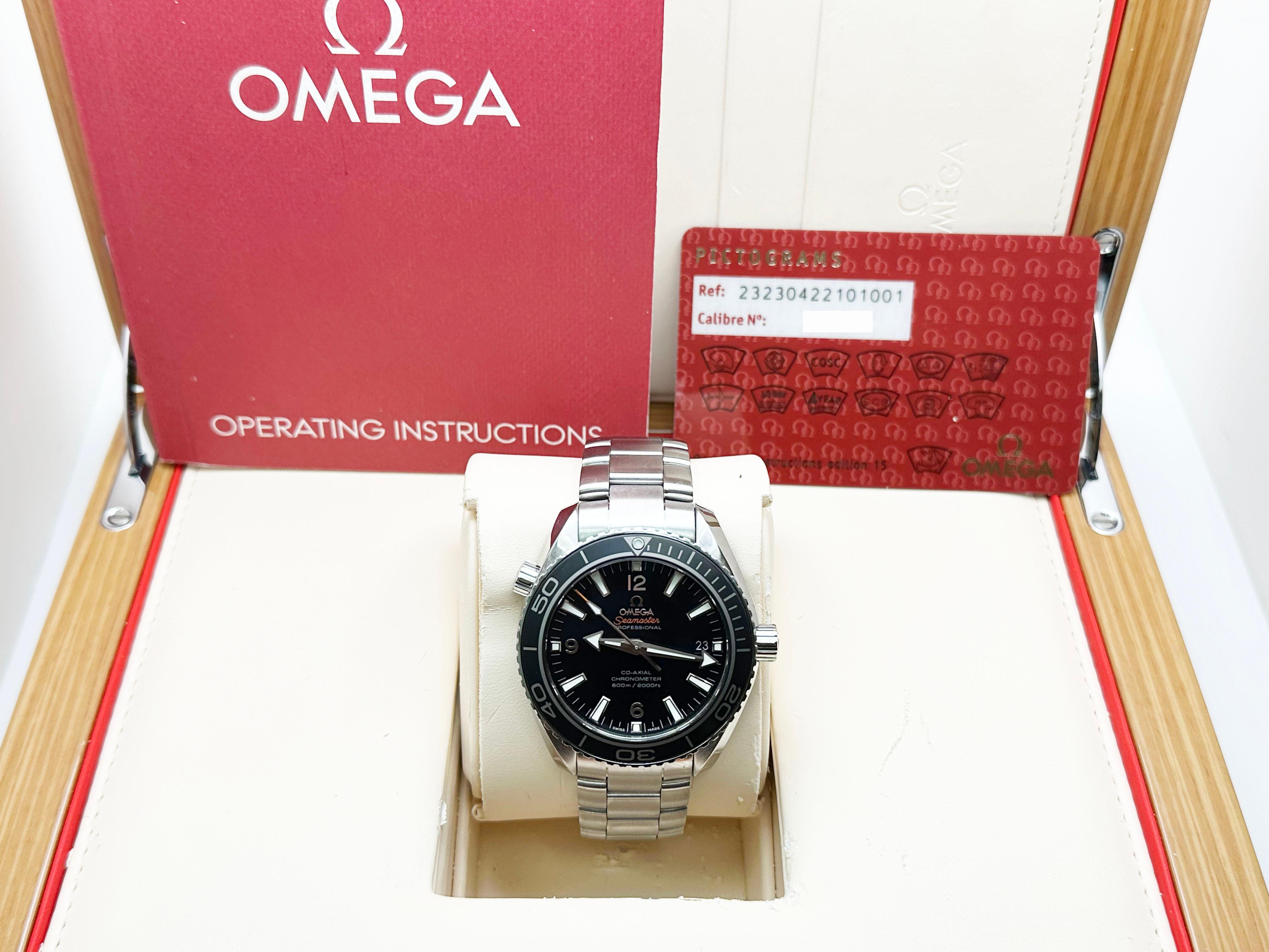 Omega Seamaster Planet Ocean 232.30.42.21.01.001 Scatola di carta in acciaio inossidabile in vendita 4