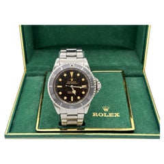 Rolex Submariner vintage sans date, référence 5513, cadran doré brillant patiné, boîtier en acier inoxydable