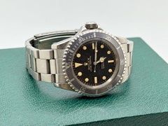Rolex Submariner vintage sans date, référence 5513, cadran doré brillant patiné, boîtier en acier inoxydable