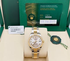 2025 Rolex Datejust 31 Midsize 278273 Diamond Dial 18k Gold Steel Box Paper