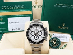 Rolex Daytona « Panda » 116500LN 40 mm, cadran blanc, lunette en céramique, boîtier en acier, avec papiers