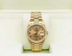 Rolex Day Date President 18038 36mm Champagne Arabic Dial 18k Yellow Gold Box