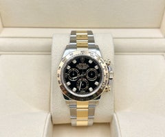 Rolex Daytona Cosmograph 116503 40mm Black Diamond Dial 18k Yellow Gold Steel