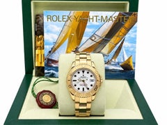 Rolex Yacht Master 68628 35mm White Dial 18k Yellow Gold Box Booklet