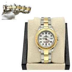 Rolex Ladies Yacht Master 69623 29mm White Dial 18K Yellow Gold Stainless Steel