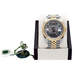 2025 CPO Rolex Datejust 41 126333 Wimbledon Dial 18k Yellow Gold Steel Jubilee