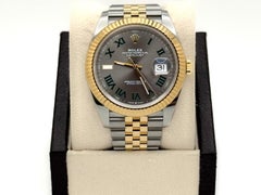 2025 CPO Rolex Datejust 41 126333 Wimbledon Dial 18k Yellow Gold Steel Jubilee