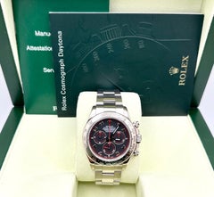 Rolex Daytona Cosmograph 116509 18k White Gold Black Racing Dial Box Booklet