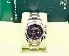 Rolex Daytona Cosmograph 116509 18k White Gold Black Racing Dial Box Booklet