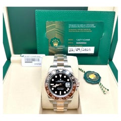 2025 Rolex GMT Master II Root Beer 126711CHNR 40mm Brown Black Bezel Steel Paper