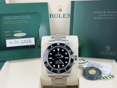 2026 Rolex Submariner No Date 124060 41mm Black Ceramic Steel Box Paper
