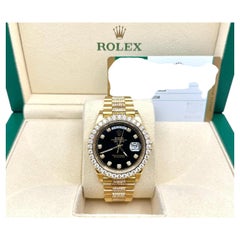 Rolex President Day Date 228238 40mm Diamond Bezel Dial Band 18K Gold Box Papers
