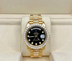 Rolex President Day Date 228238 40mm Diamond Bezel Dial Band 18K Gold Box Papers