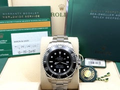 2015 Rolex Sea Dweller Deepsea 116660 44mm Black Ceramic Steel Box Papers
