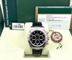 Rolex Daytona Cosmograph 116519 40mm 18k White Gold Black Dial Box Paper