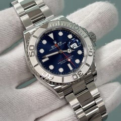 2025 Rolex Yacht Master 126622 40mm Blue Dial Platinum Bezel Steel Box Paper