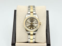 Rolex Ladies Datejust 79163 26mm Factory Silver Diamond Dial 18k Gold Steel