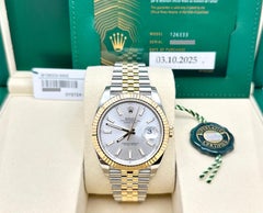 2025 Rolex 126333 Datejust 41 Silver Dial Jubilee 18K Gold Steel Box Papers