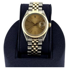 Rolex Date 1500 34mm Bronze Dial 14k Yellow Gold Stainless Steel Jubilee