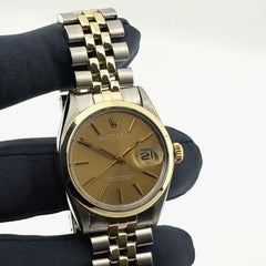Rolex Date 1500 34mm Bronze Dial 14k Yellow Gold Stainless Steel Jubilee