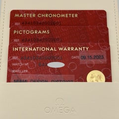 Omega De Ville Prestige 434.10.34.20.02.001, 34 mm, acier inoxydable, avec papiers d'origine