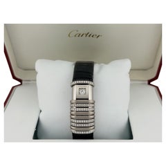Cartier Declaration 2611 WT000450 18k White Gold 6 Diamond Bars Titanium